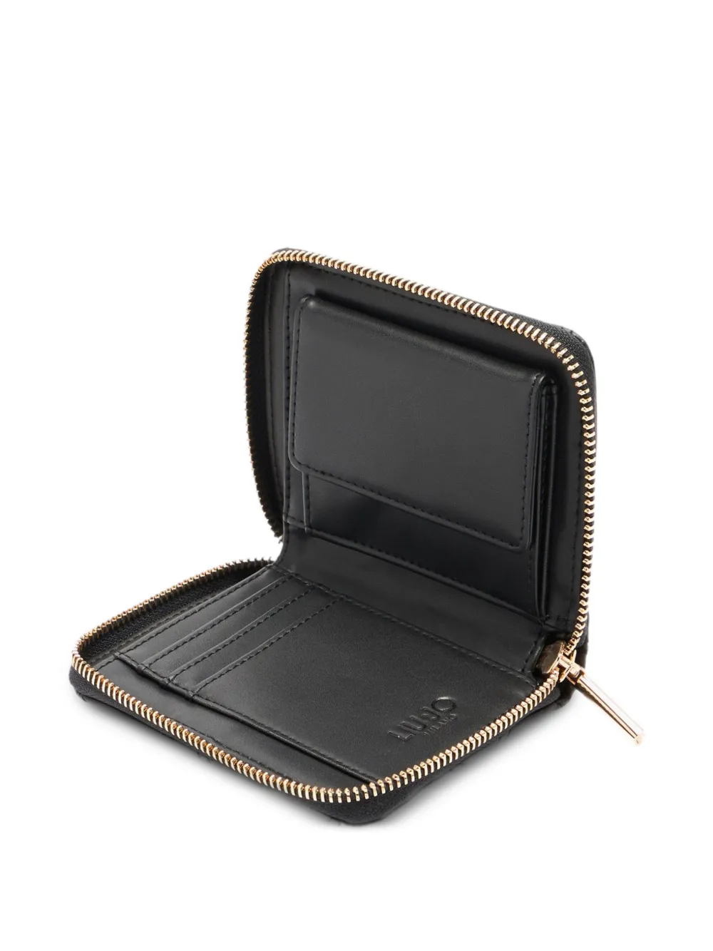  Liu Jo Quilted Monogram Logo Wallet - Black 