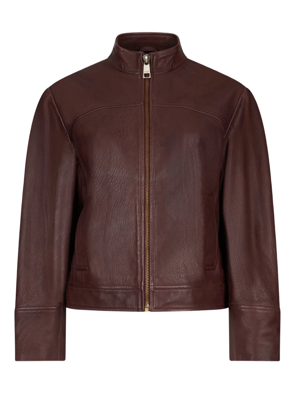 LIU JO laces leather jacket - Braun