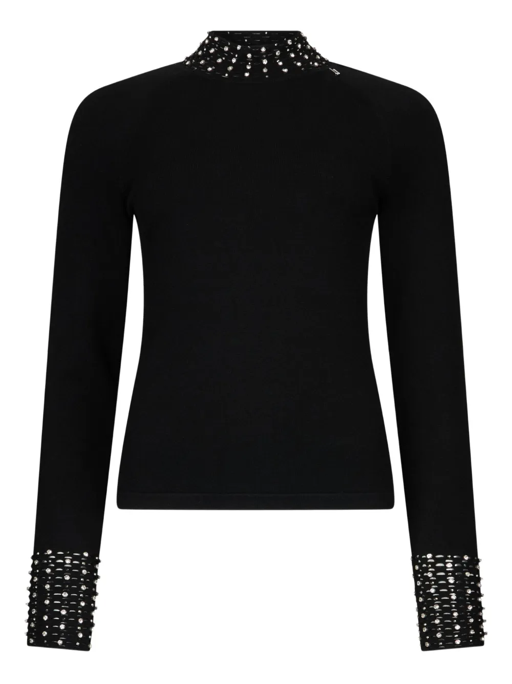 LIU JO cut-out jewel sweater - Nero
