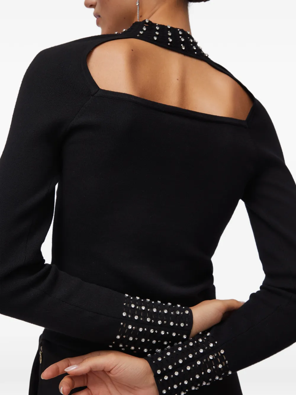 Cut-Out Jewel Sweater