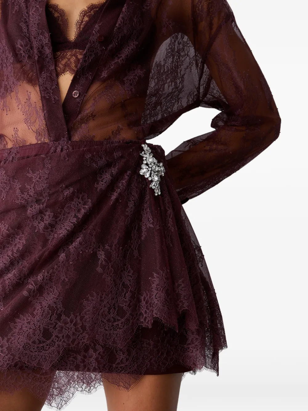  Liu Jo Lace Mini Skirt - Purple 
