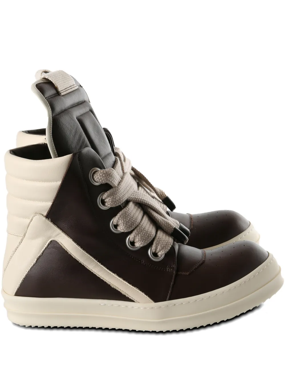 Rick Owens Jumbolace Geobasket high-top sneakers Bruin