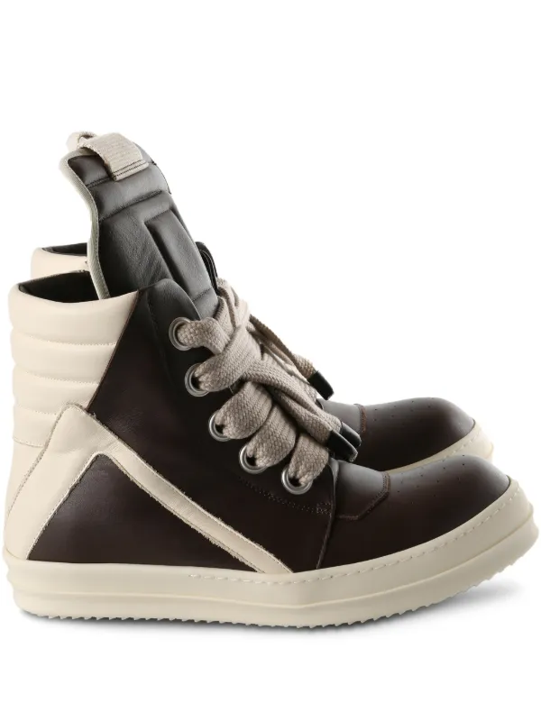 Rick Owens Jumbolace Geobasket ハイカット スニーカー | ブラウン Rick Owens Jumbolace Geobasket ハイカット スニーカー | ブラウン