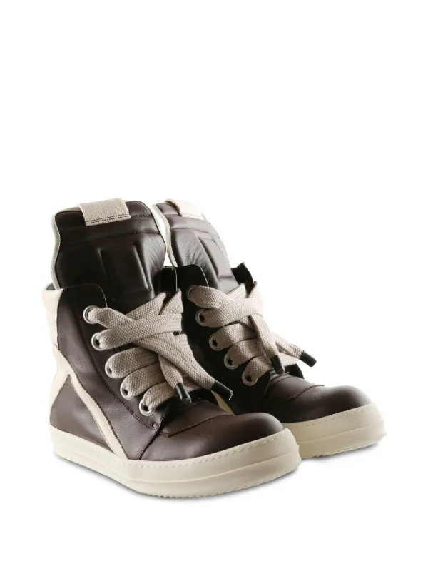 Rick Owens Jumbolace Geobasket ハイカット スニーカー | ブラウン