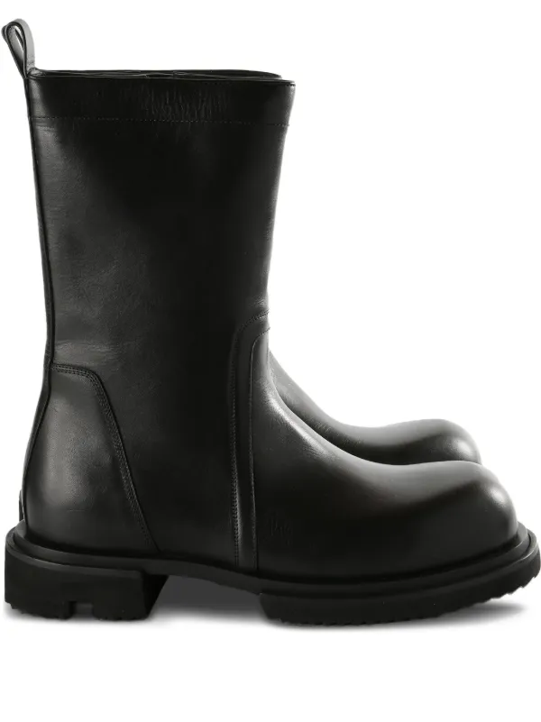 Rick Owens レザー ブーツ | ブラック | FARFETCH JP