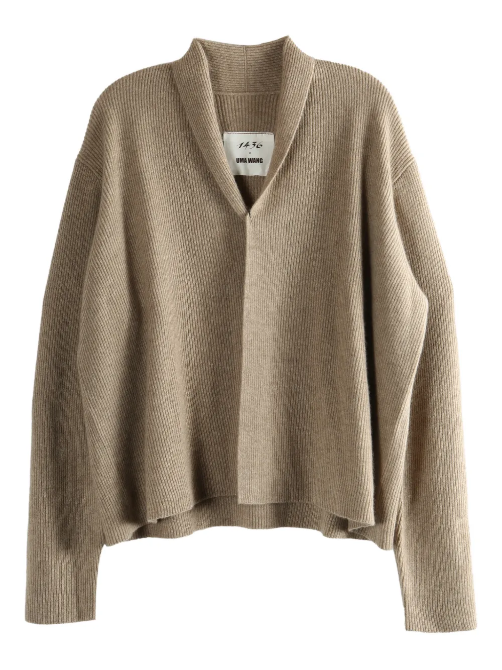 Uma Wang x 1436 open-front cardigan - Toni neutri