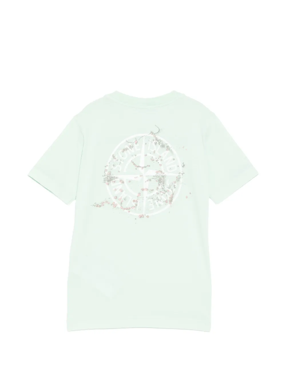Stone Island Junior T-shirt met logoprint Groen