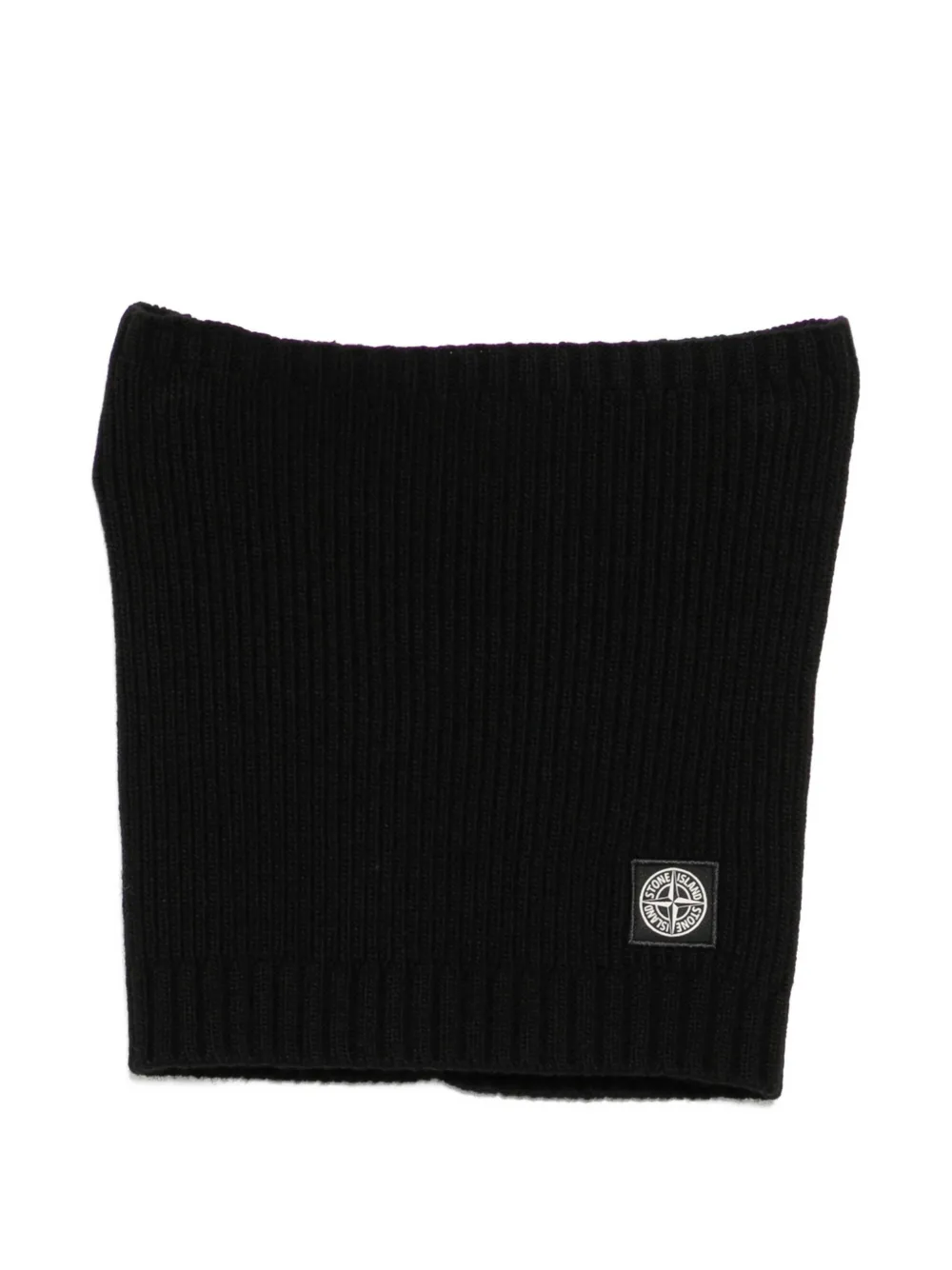 Stone Island Junior compass-patch scarf - Nero