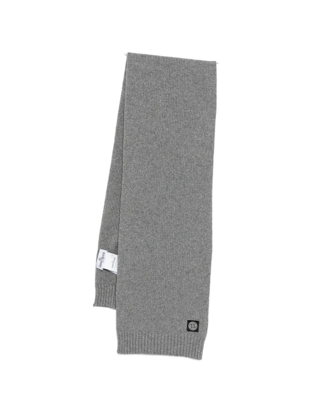 Stone Island Junior compass-patch scarf - Grey