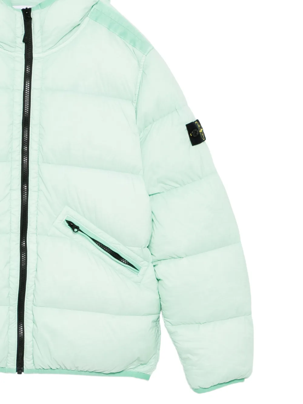  Stone Island Junior Logo-patched Jackets - Green 