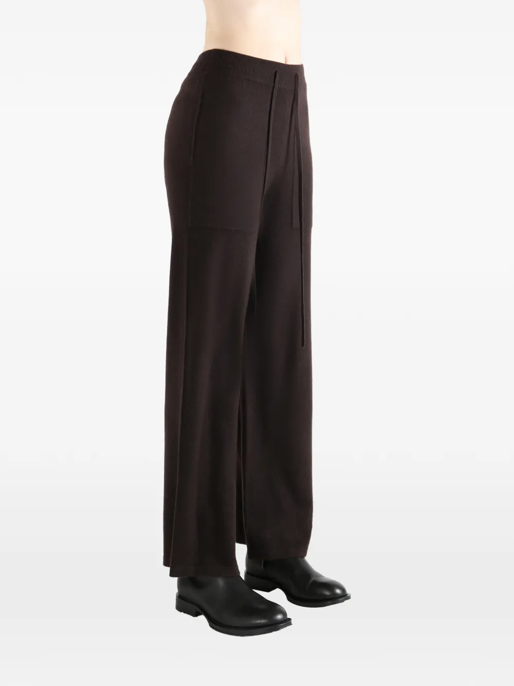 Uma Wang x 1436 gebreide broek met trekkoord Bruin