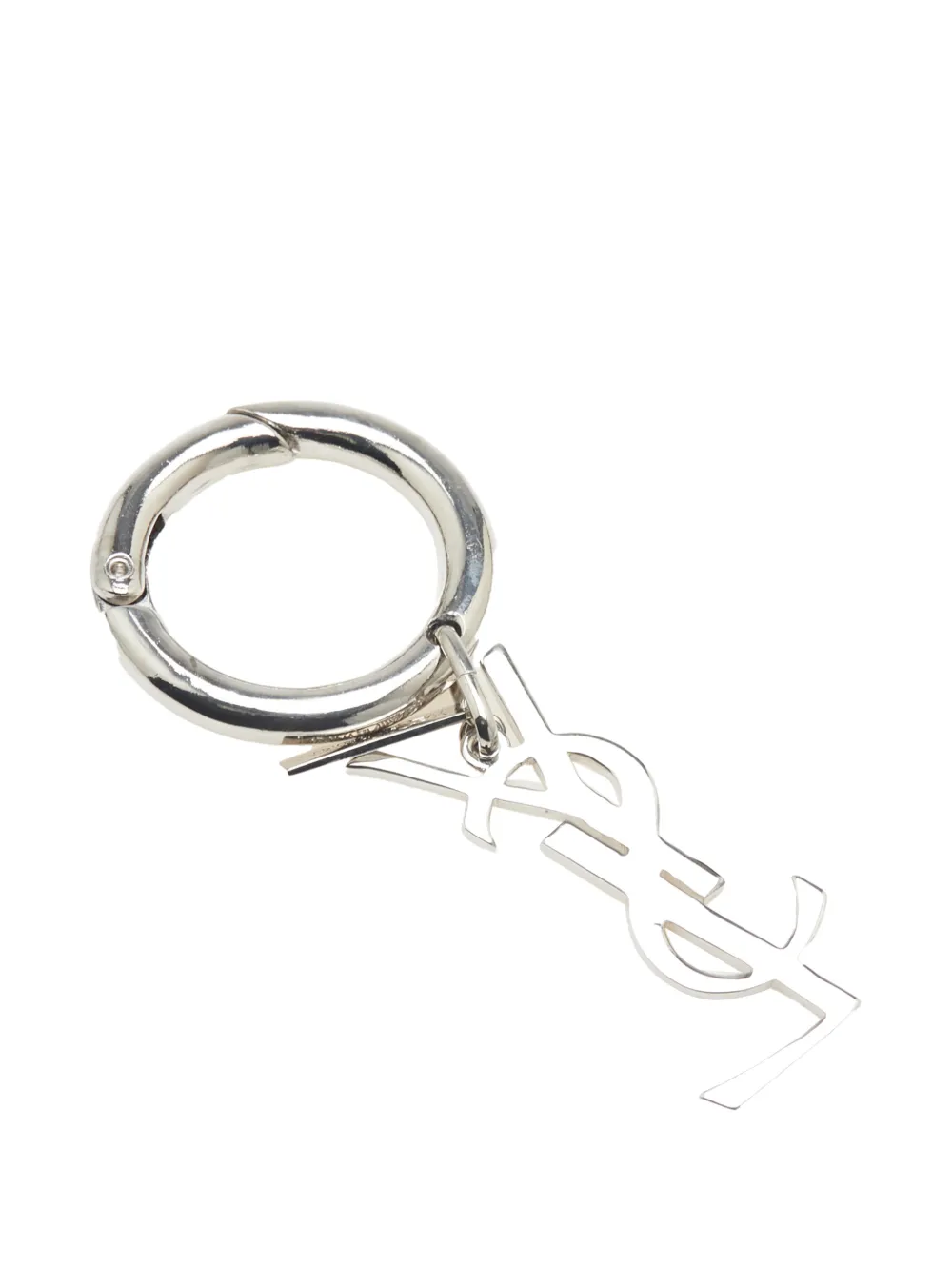 Saint Laurent Pre-Owned 20th Century Silver Plated Rhinestones Logo Keychain key chain | Men | Image 2