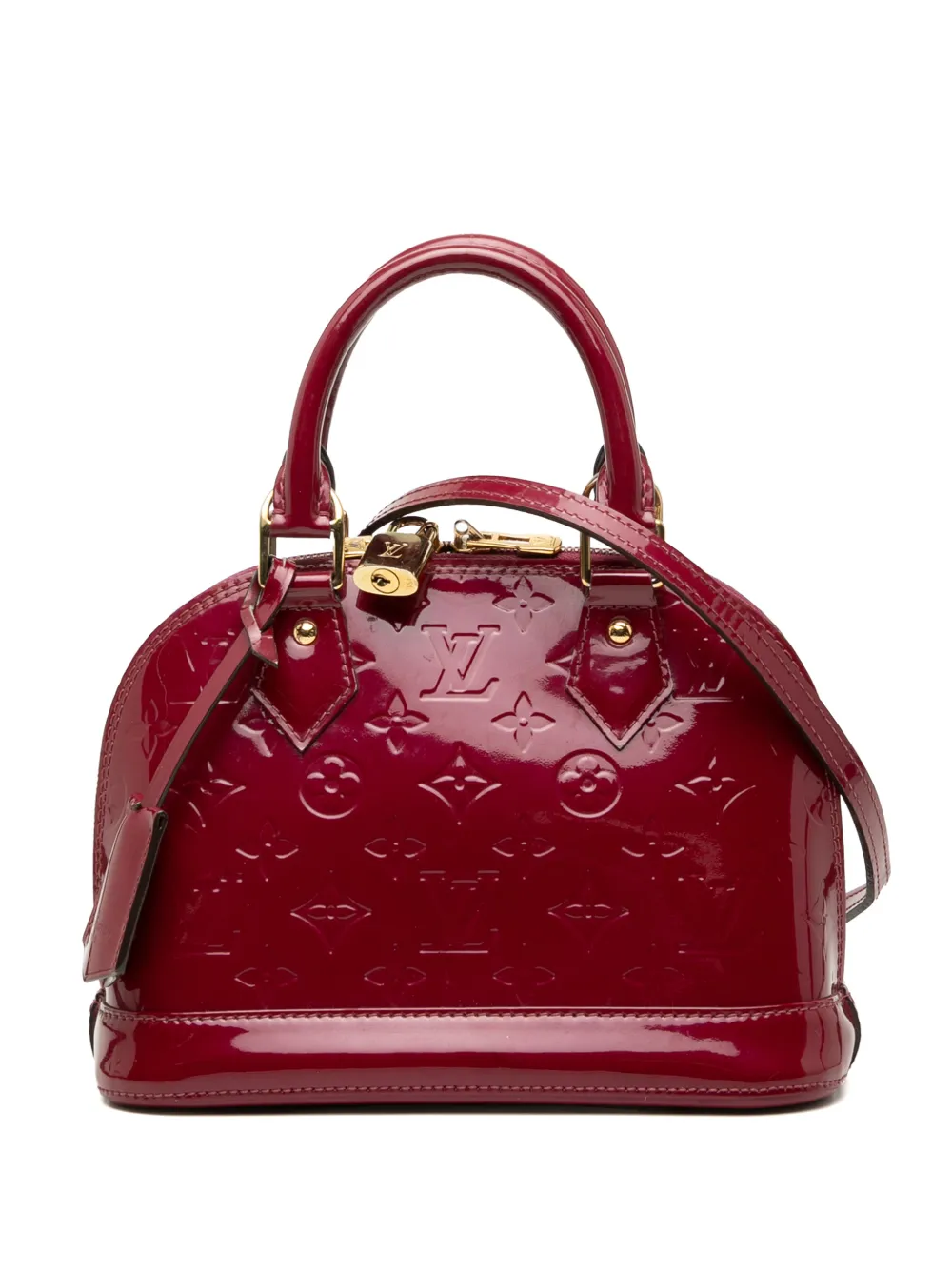 Louis Vuitton Pre-Owned Borsa a tracolla Alma BB in pelle Vernis con monogramma 2015 - Rosso