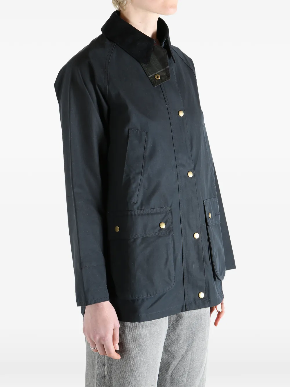 Barbour Acorn jack met kraag Blauw