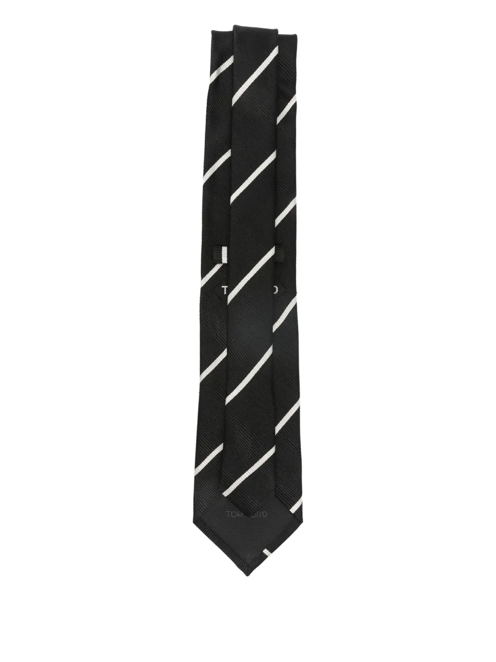 TOM FORD striped tie - Zwart