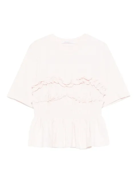 Cecilie Bahnsen ruffled shirred T-shirt