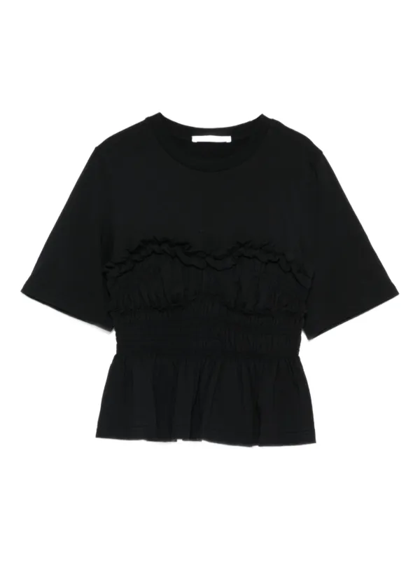 Cecilie Bahnsen Ruffled Top in Black