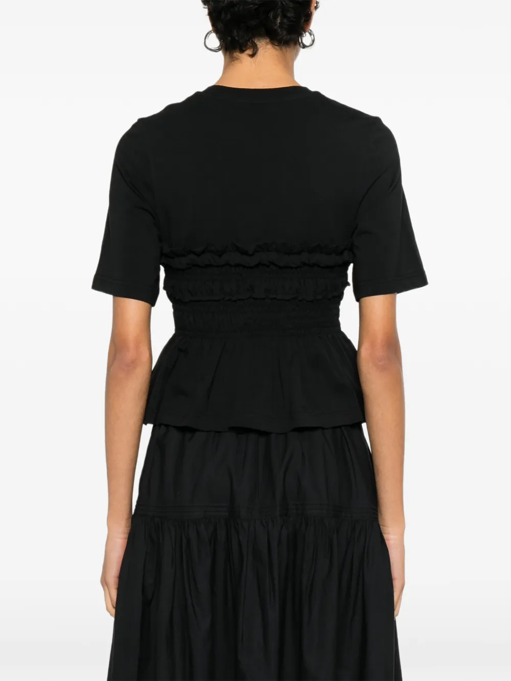 Cecilie Bahnsen ブラックラッフルベアトップ Cecilie Bahnsen ラッフル トップ | ブラック | FARFETCH JP