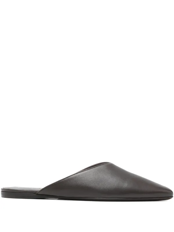 Herbert Levine Homebody Pointed-toe Mules in Brown