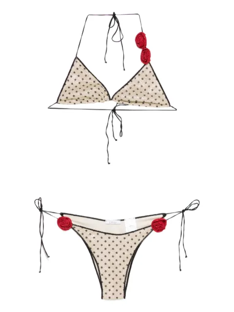 Oséree polka-dot floral bikini