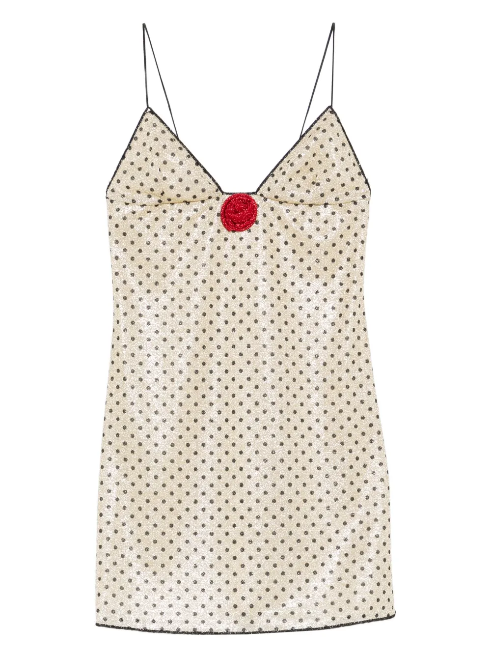Oséree polka-dot appliqué mini dress - Toni neutri