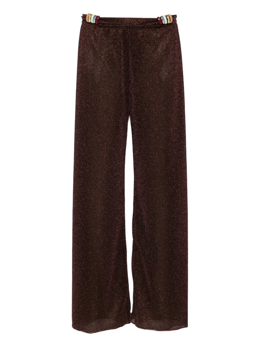 Oséree beaded detail trousers - Marrone