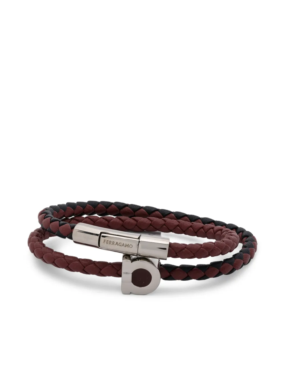 Ferragamo braided double-wrap bracelet - Red