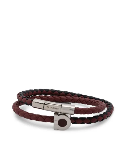 Ferragamo braided double-wrap bracelet