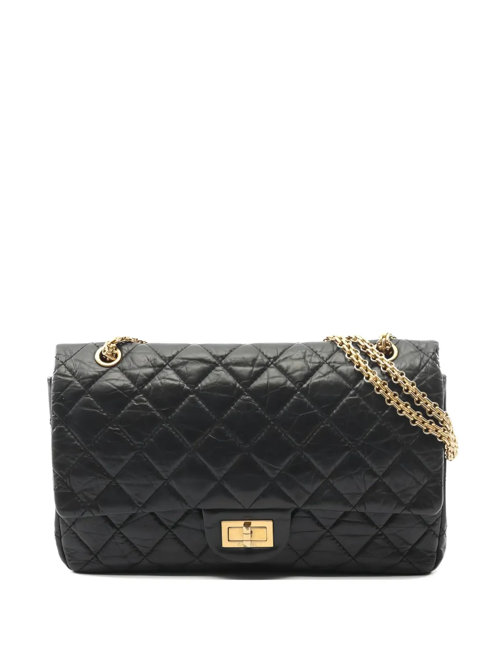 CHANEL Pre-Owned Borsa a spalla matelassé con battente e catena 2013-2014 - Nero