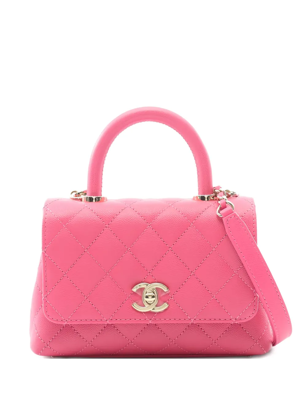 CHANEL Pre-Owned Borsa a mano Coco trapuntata 2021 - Rosa