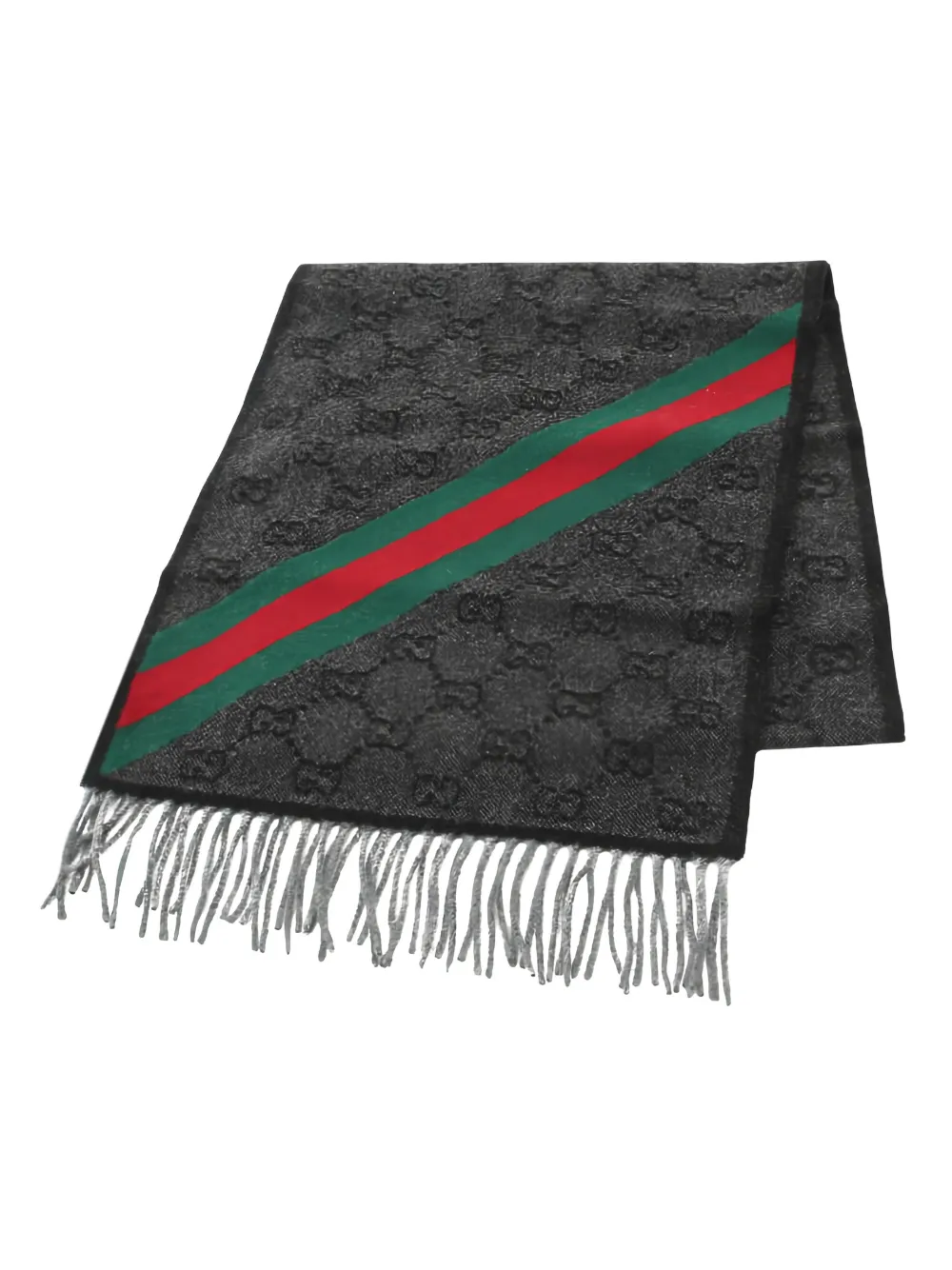 Gucci Pre-Owned 1920s GG-pattern scarf | Grey | Image 1