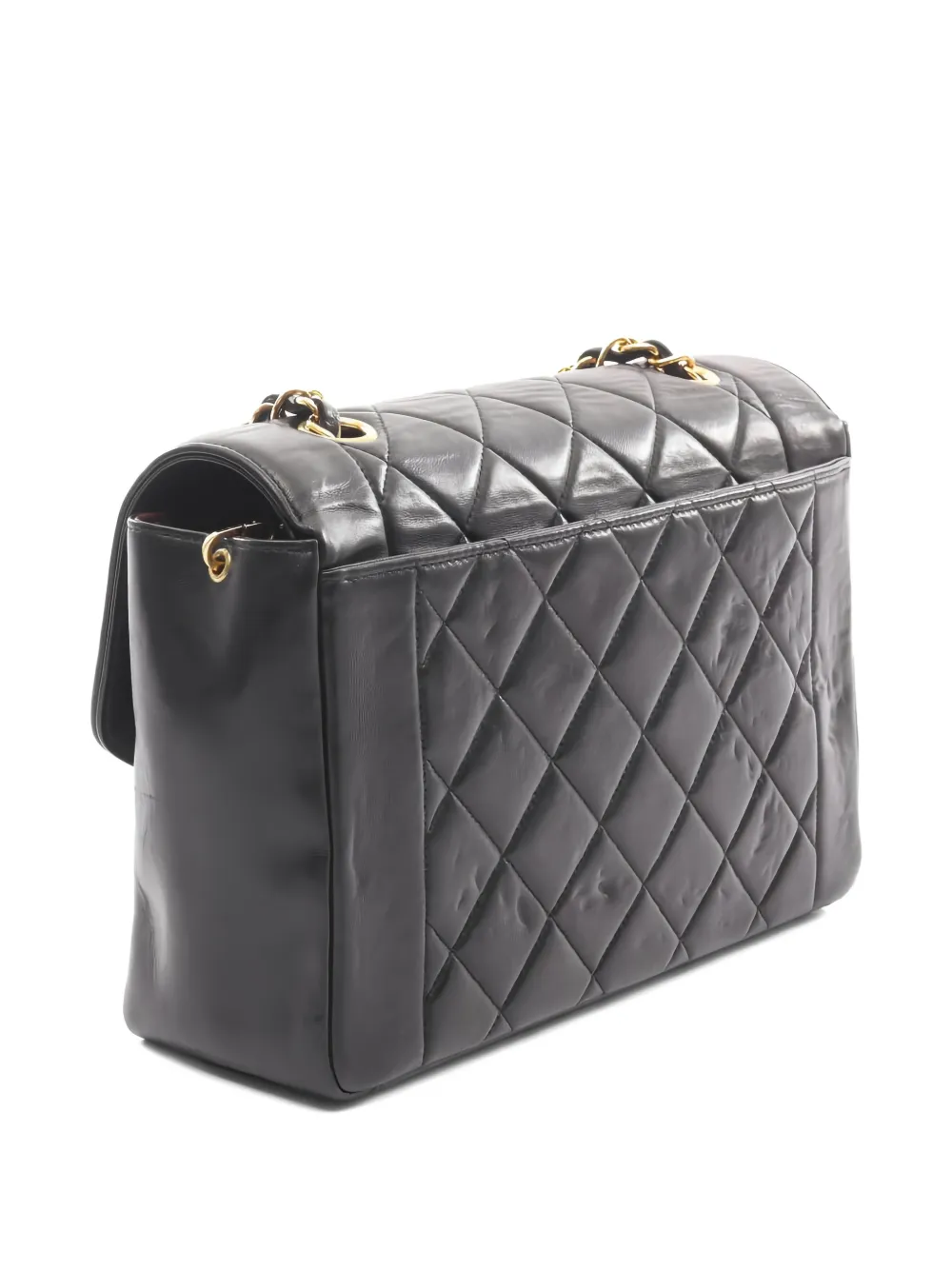 CHANEL Pre-Owned Diana Flap matelassé gewatteerde schoudertas met ketting - Zwart