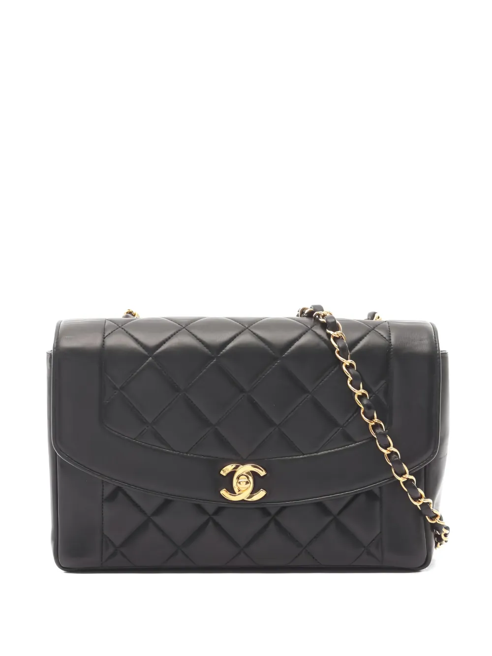 CHANEL Pre-Owned Borsa a spalla Diana matelassé - Nero