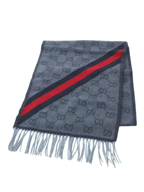 Gucci Pre-Owned écharpe rayée à motif de logo