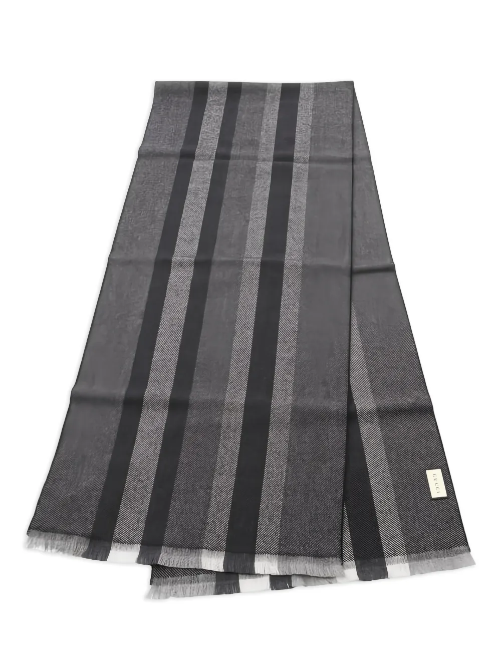 Gucci Pre-Owned 2020s wool striped scarf | Grey | Image 1