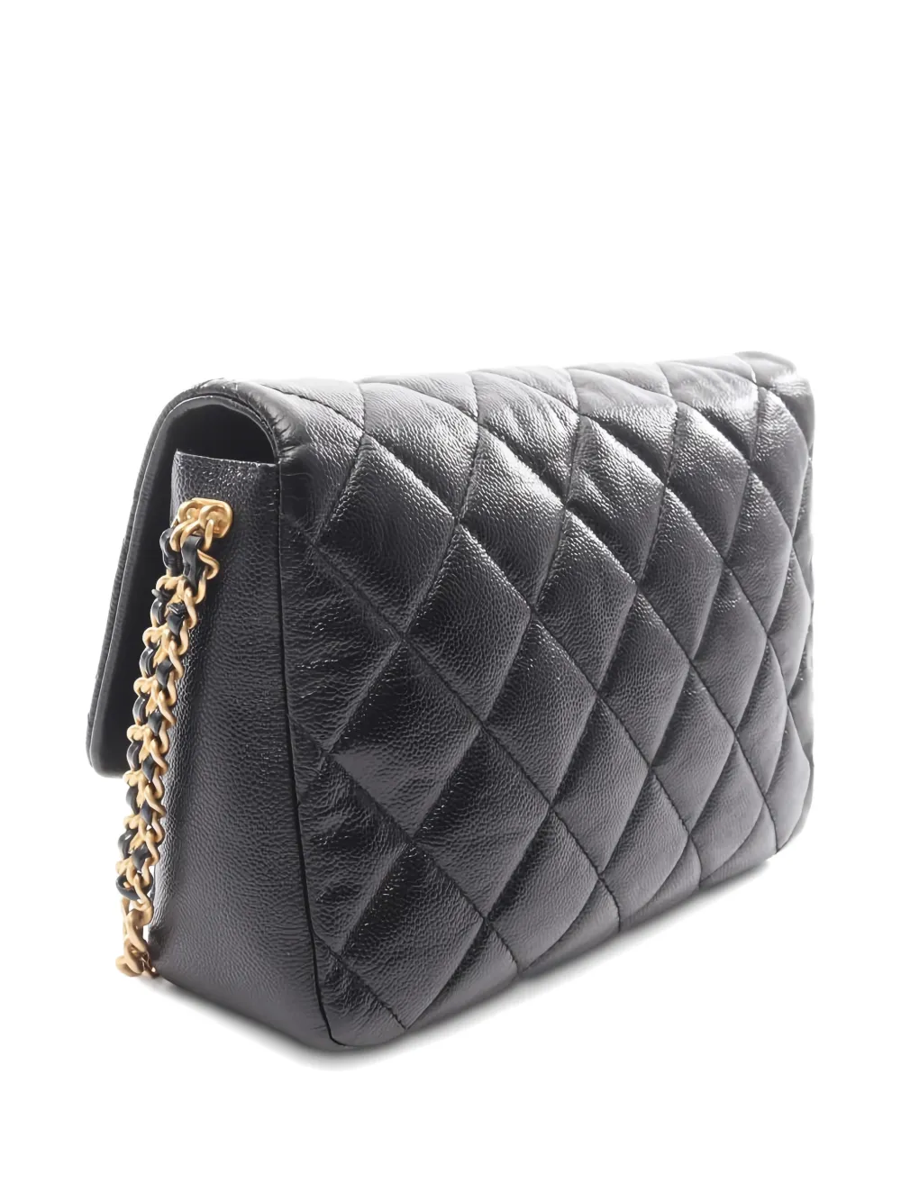 CHANEL Pre-Owned Matelassé gewatteerde schoudertas met kettinghengsel - Zwart