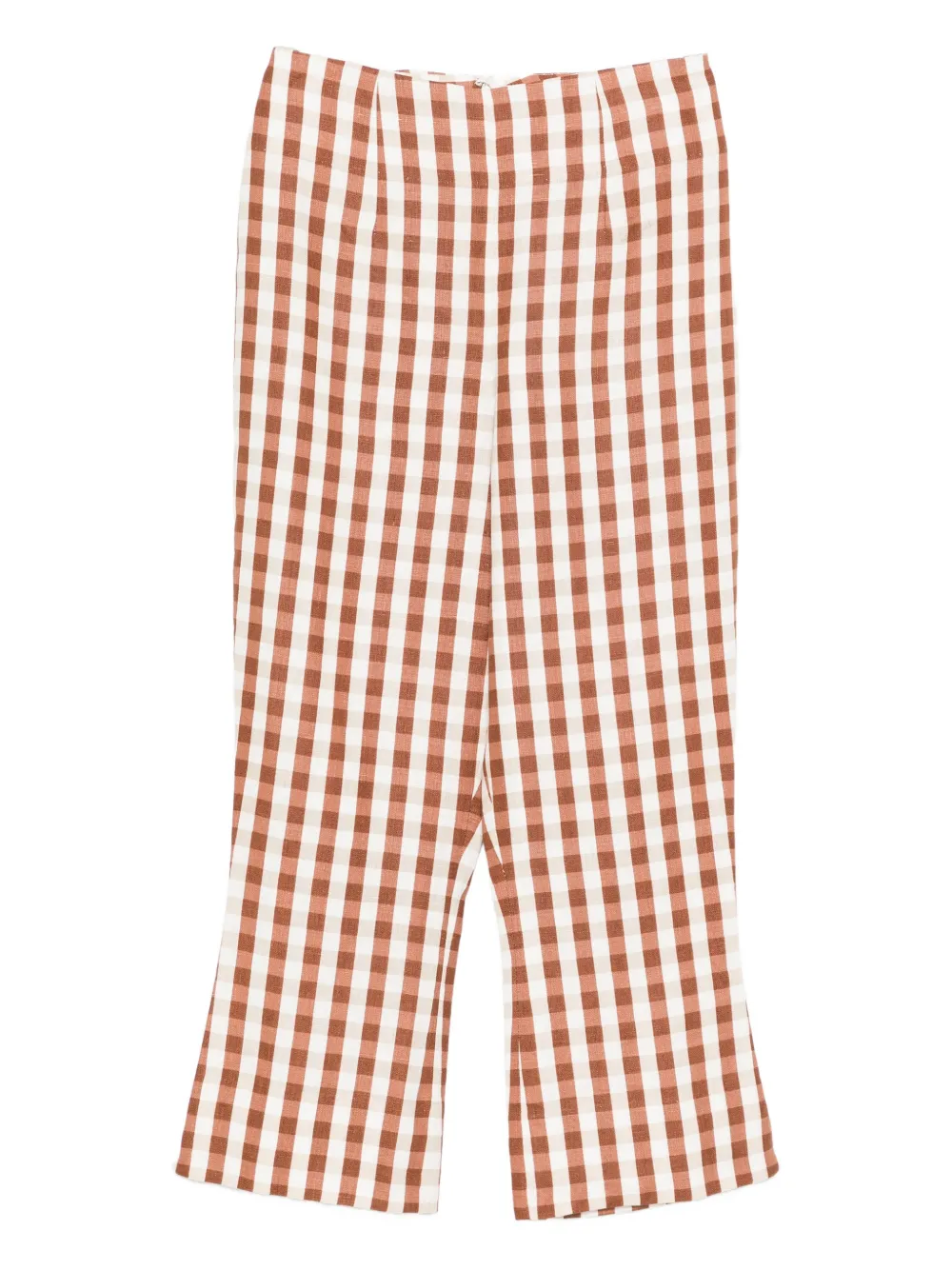 Faithfull the Brand Gingham pattern trousers - Marrone