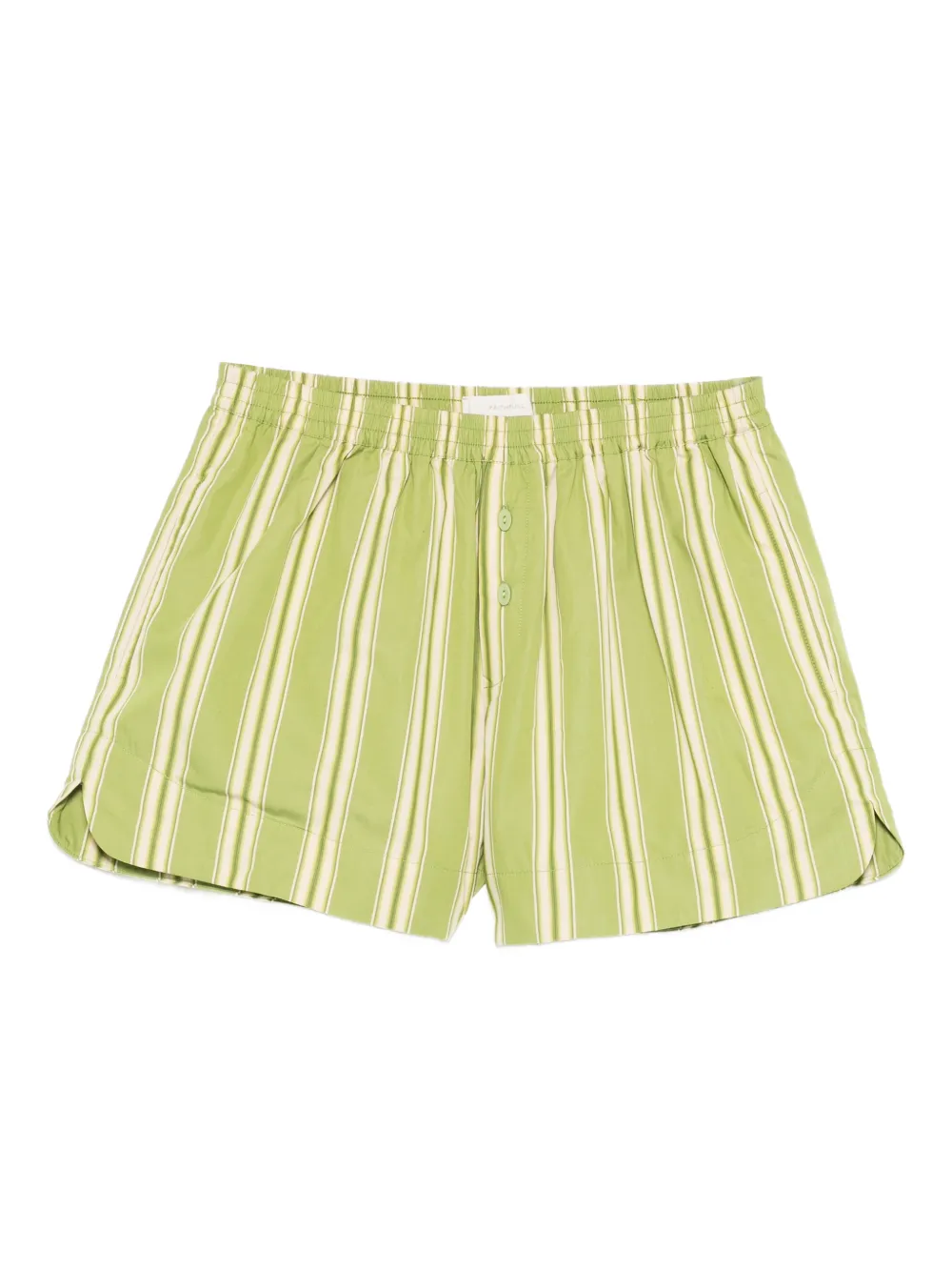 Faithfull the Brand striped button shorts - Grün