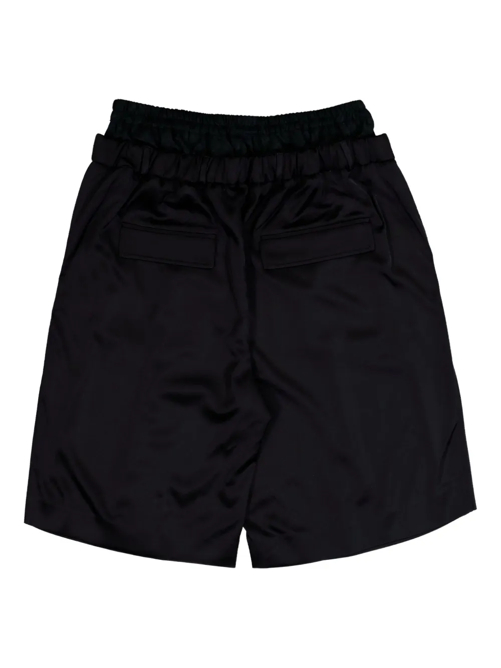 Marine Serre Gedrapeerde shorts met tailledetail Zwart