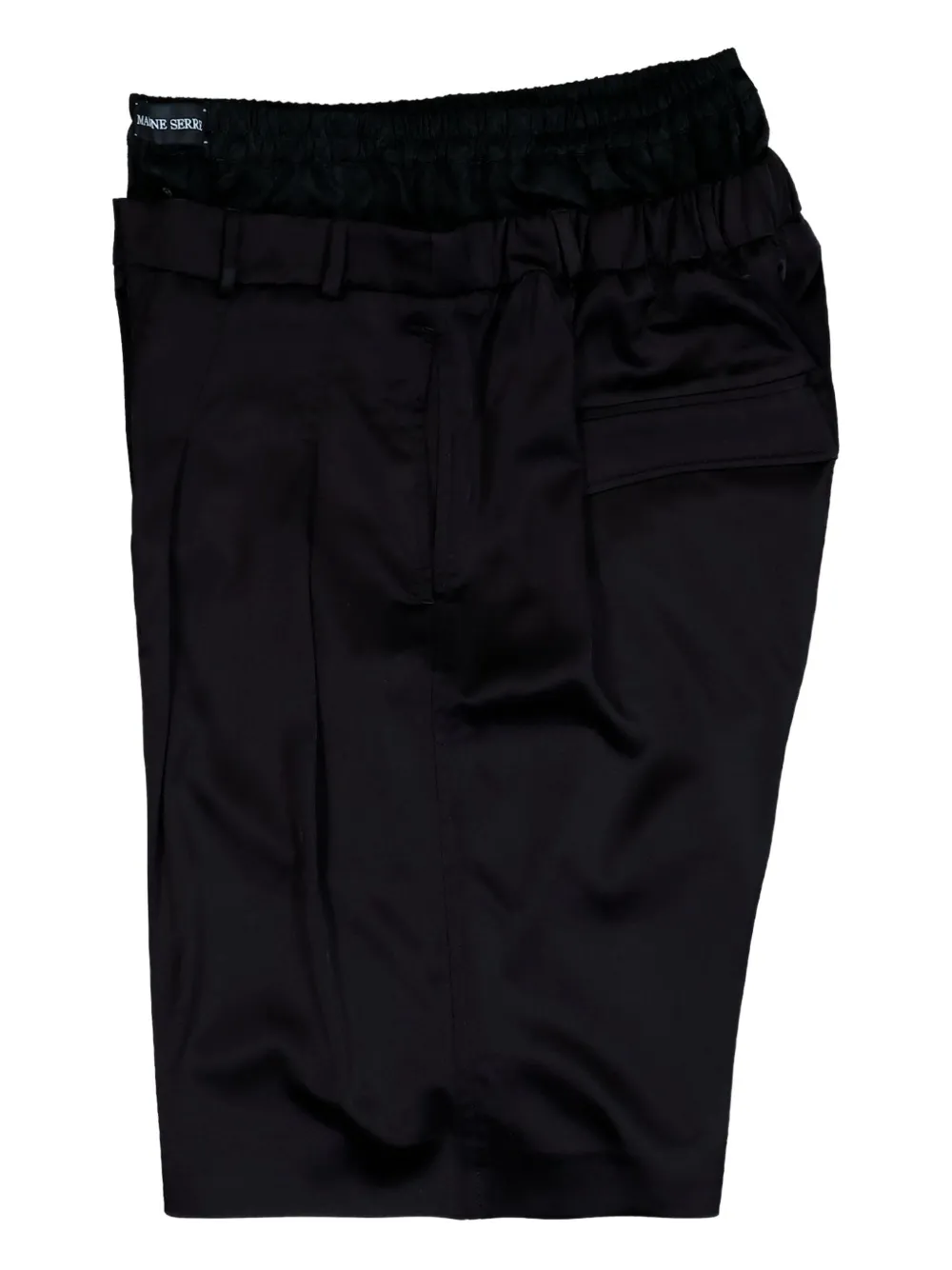 Marine Serre Gedrapeerde shorts met tailledetail Zwart