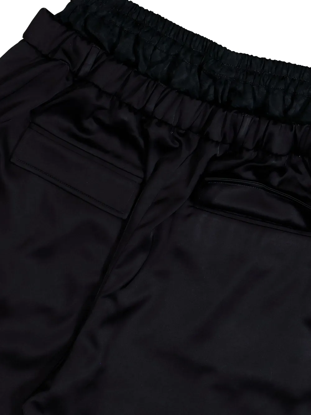 Marine Serre Gedrapeerde shorts met tailledetail Zwart