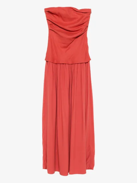 Faithfull Hedy Maxi ruched bandeau dress