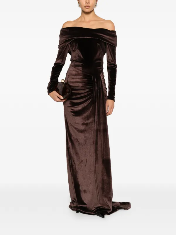 clara satin maxi dress Women's Clara Ball Gown Straight Across Neck Taffeta Maxi Dress XS/S/M/L/XL/XXL//Yellow/Red/Green/MEAN BLVD, XS / Yellow