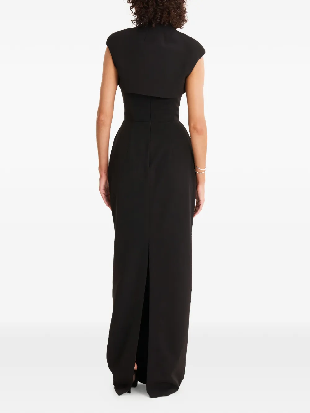  Moos Studio Cap-sleeved Maxi Dress - Black 