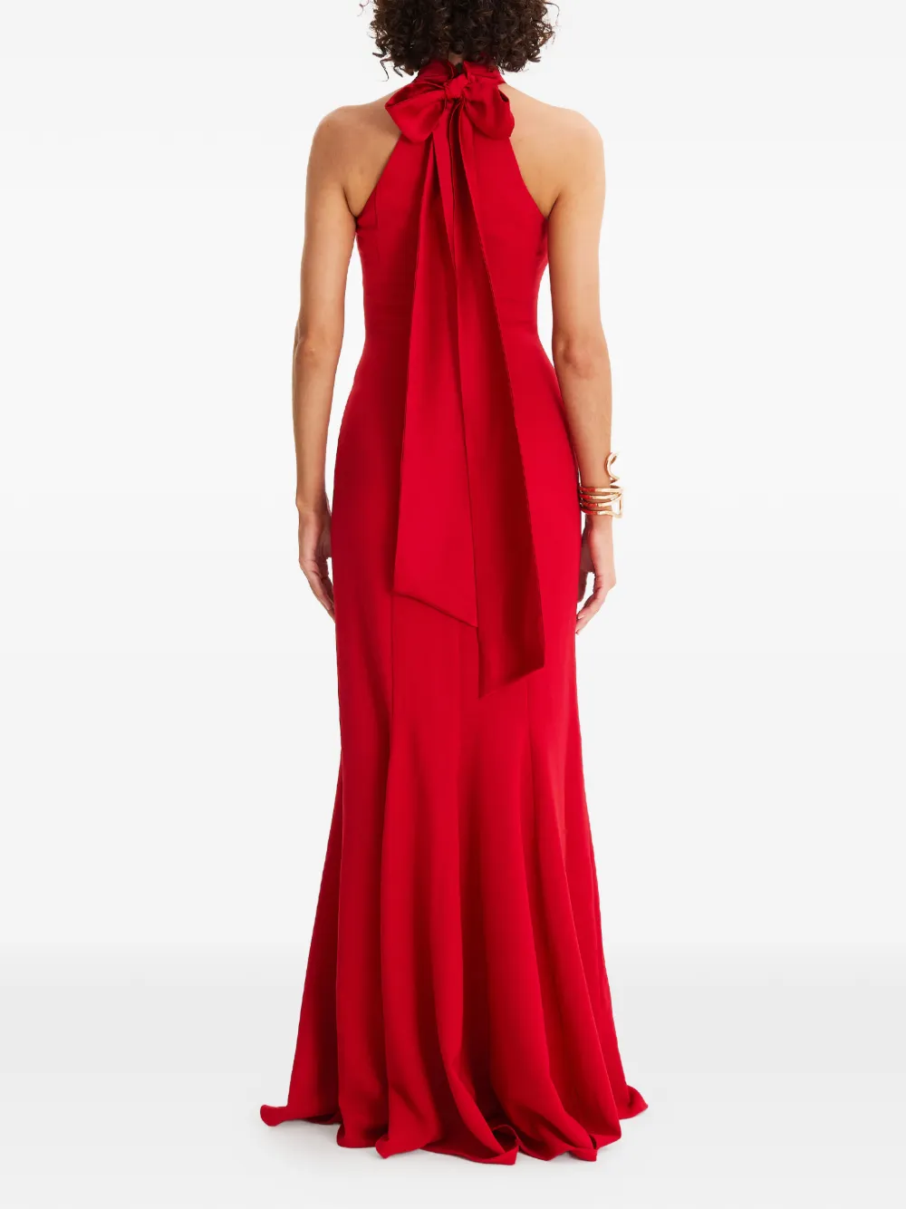Sweet Dreams Halterneck Bow-Detail Maxi Dress