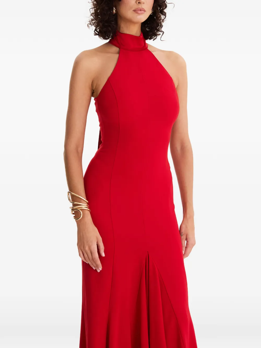 Sweet Dreams Halterneck Bow-Detail Maxi Dress