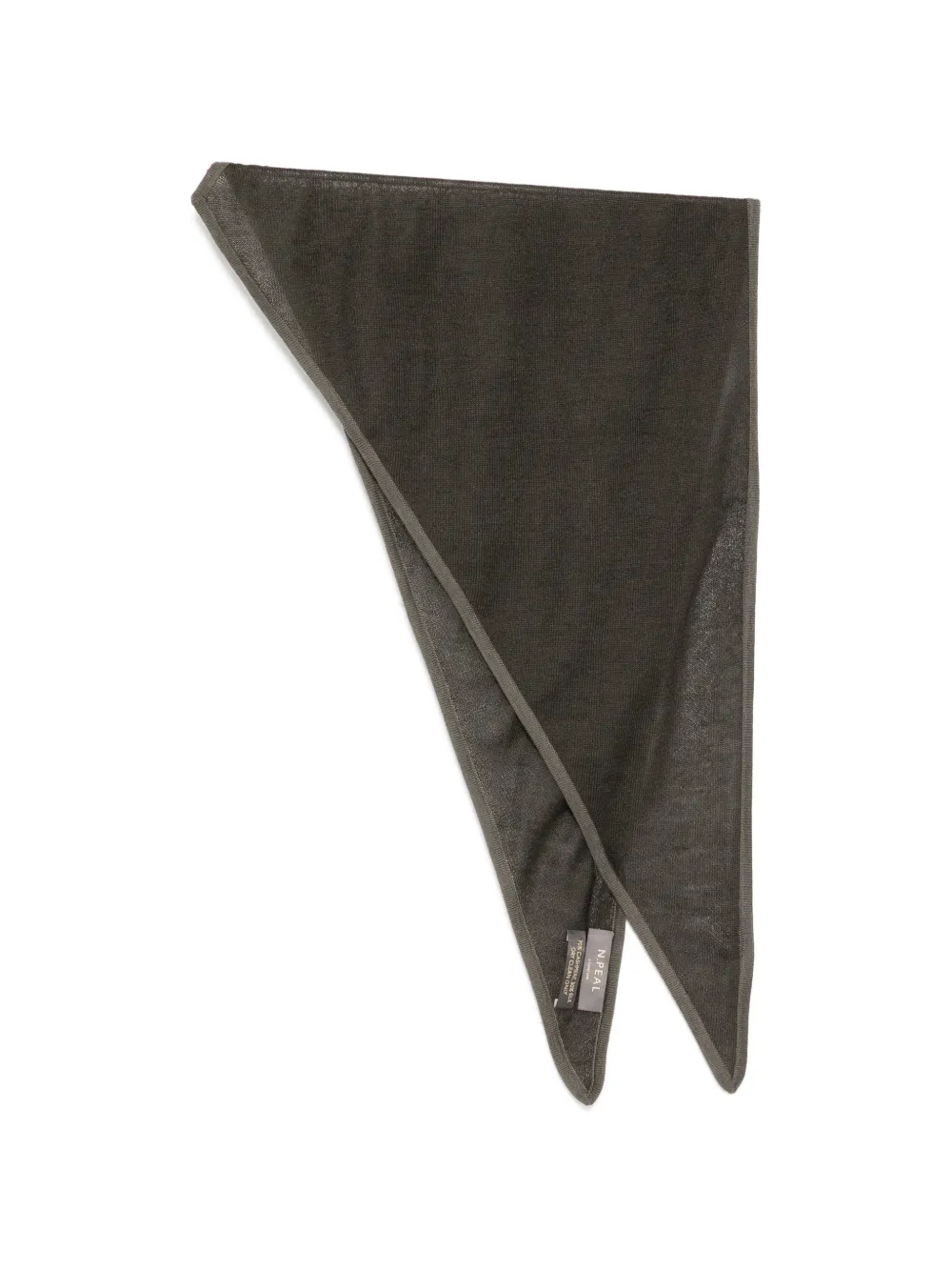 N.Peal Foulard in seta misto cashmere - Verde