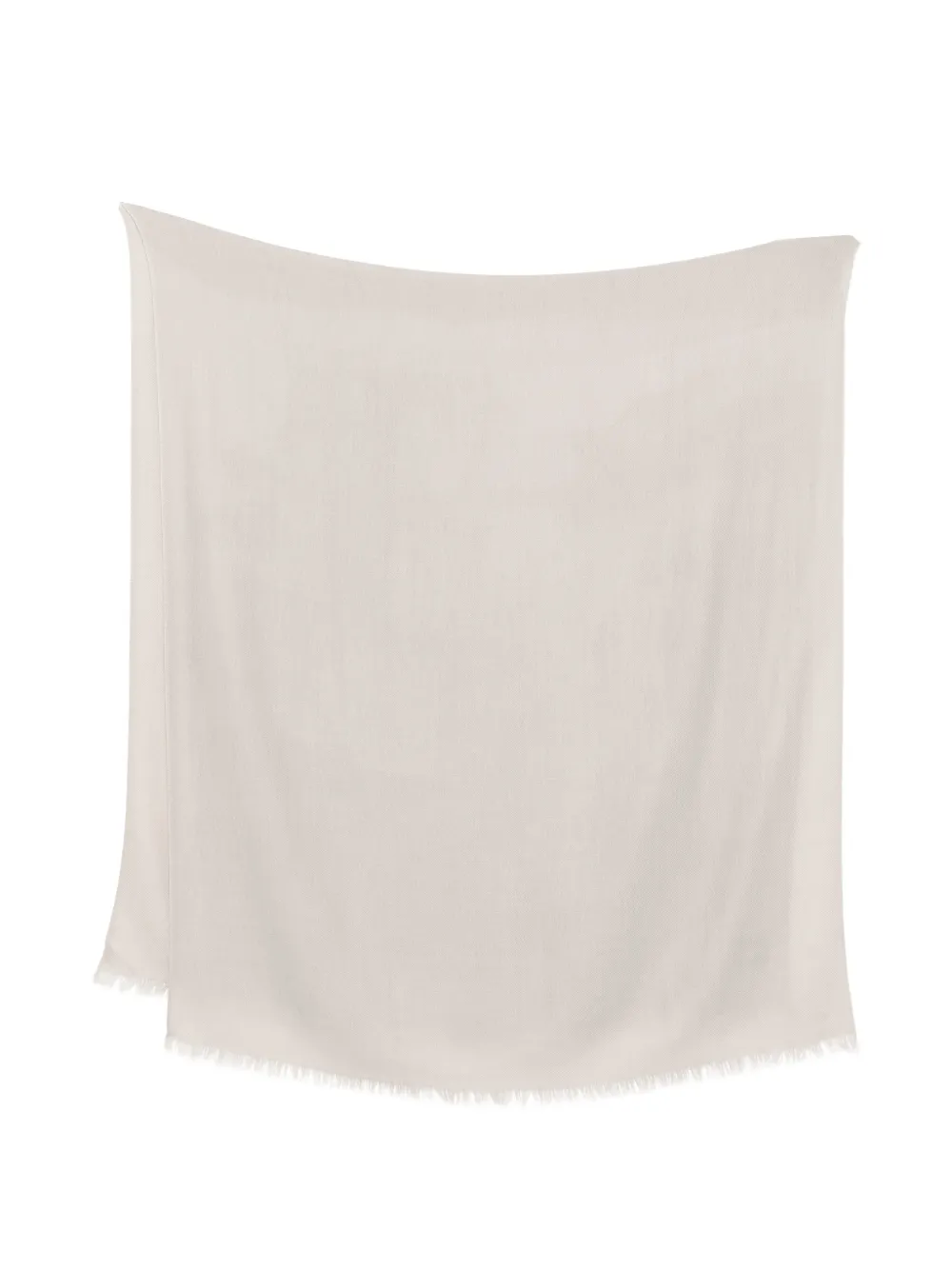 N.Peal Sciarpa in cashmere con frange - Grigio