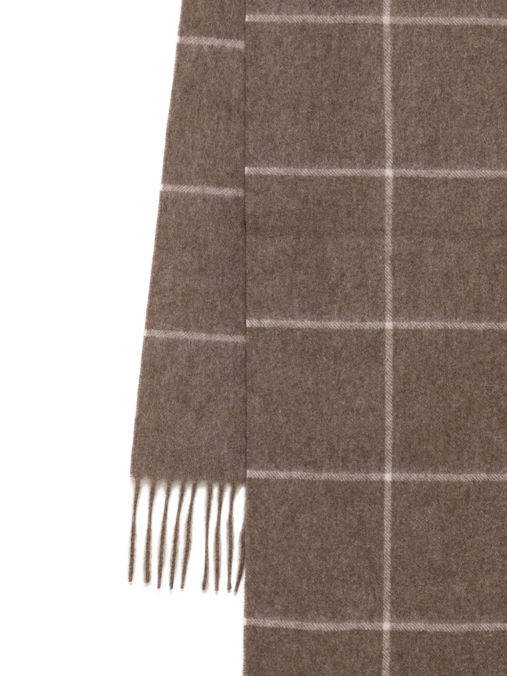  N.peal Check Cashmere Scarf - Neutrals 