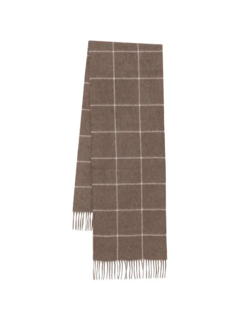 N.Peal check cashmere scarf